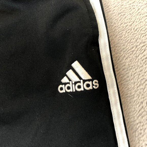 Adidas Youth Jogger Boys Medium (10/12) Black Embroidered Pull On - Picture 9 of 13